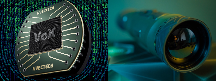 Зовнішній вигляд деталей тепловізора NVECTECH Матриця та лінза NVECTECH
